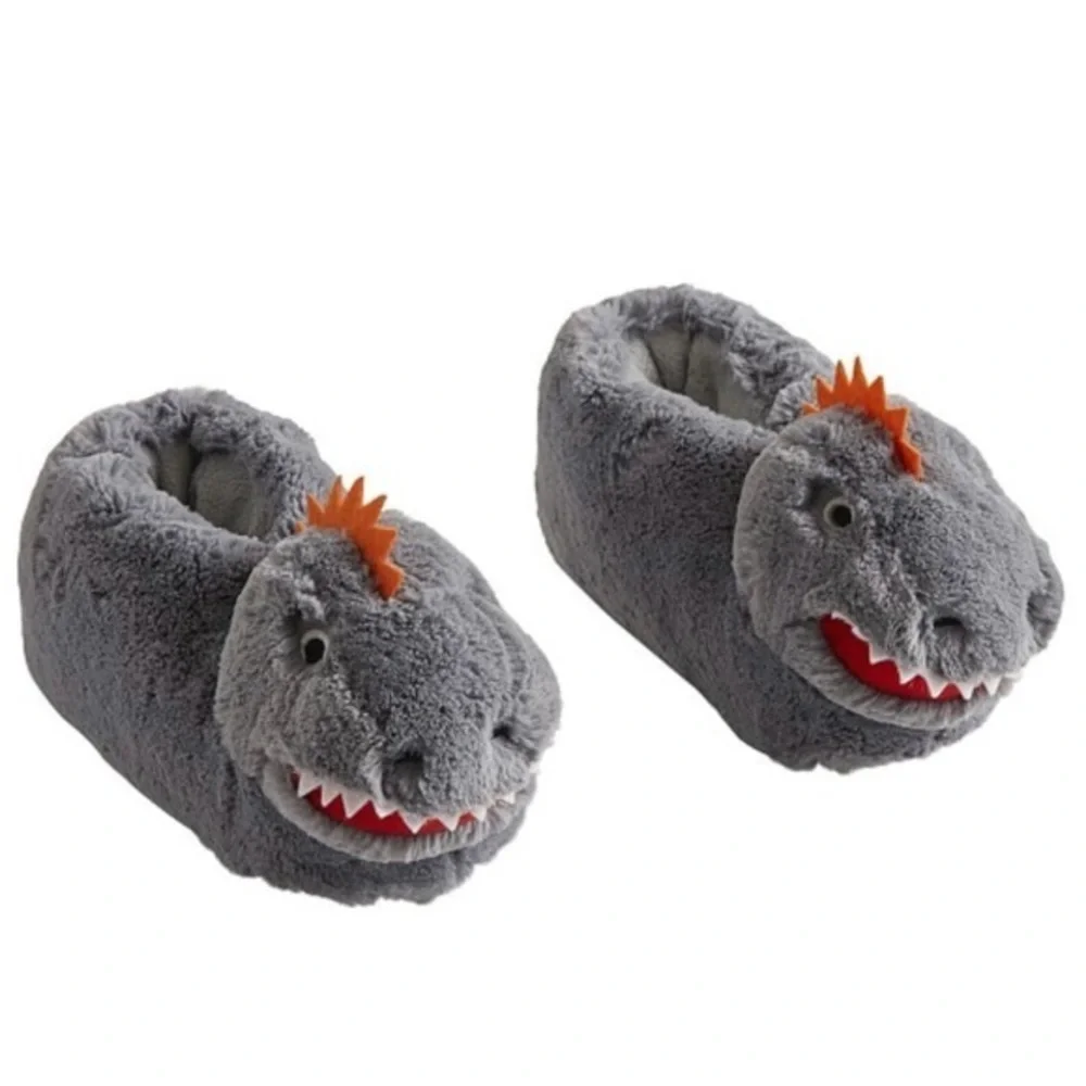 Pottery Barn Dino Critter Slippers small  NWT